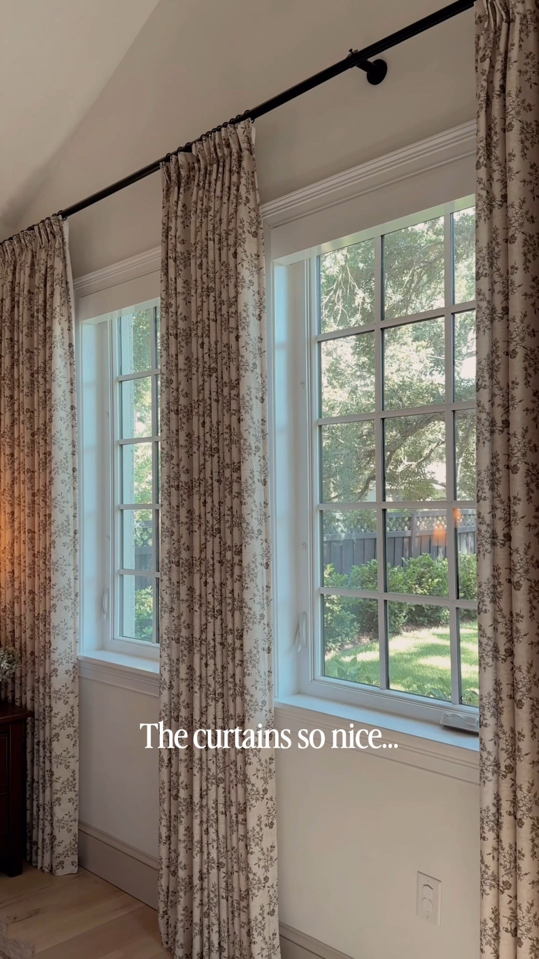 These are the @TWOPAGES  SaraLe, pinch pleat header with a privacy liner shown in Porcelain, Copper and Scarlett.

The woven shades are also from @TWOPAGES  in the color LN37 Teak (blackout, cordless, outside mount).

#LTKHome