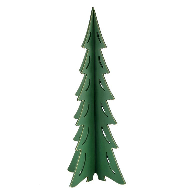 Holiday Time Knock Down Wood Christmas Tree, 30" | Walmart (US)