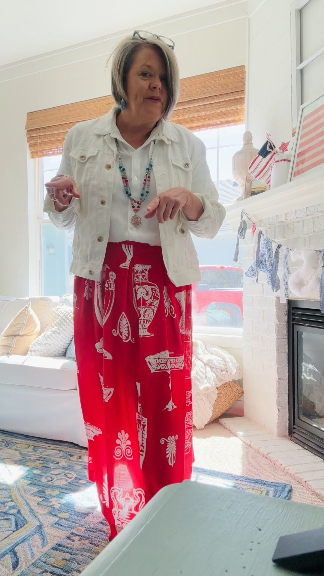 This skirt had me at pockets! ❤️

Bold red, gorgeous vase print, swishy movement, and a comfortable fit? Yes, please! I love finding pieces that make me feel pulled together without sacrificing comfort.

Tell me… would you wear this vibrant red maxi skirt? 👇😊

#SoftSurroundings #WomenOver50Style #MaxiSkirtStyle #SummerFashion

#LTKootd #LTKMidsize