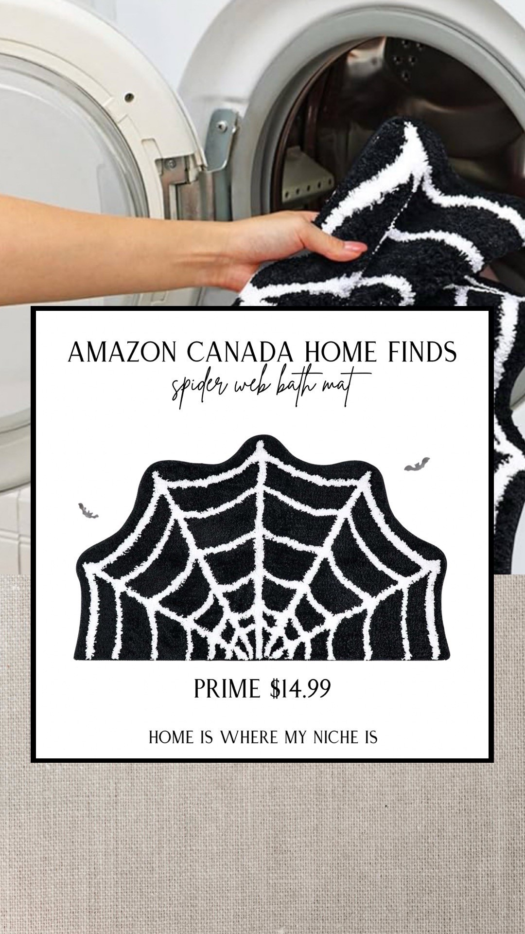 B O O / spider web bath mat 🕸️

Amazon Canada | Halloween Homw Decor | Bathroomm

#LTKfamily #LTKcasa #LTKcanada