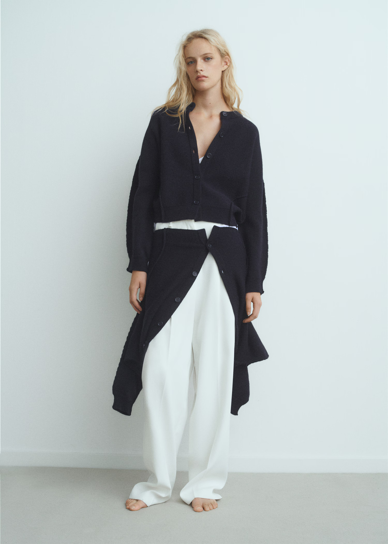 Straight-fit cardigan with buttons - Women | MANGO USA | Mango (US/MX/AU)