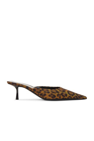 Saint Laurent Barbara Mule in Manto Naturale - Brown. Size 39.5 (also in 36, 37, 38, 41). | FWRD 