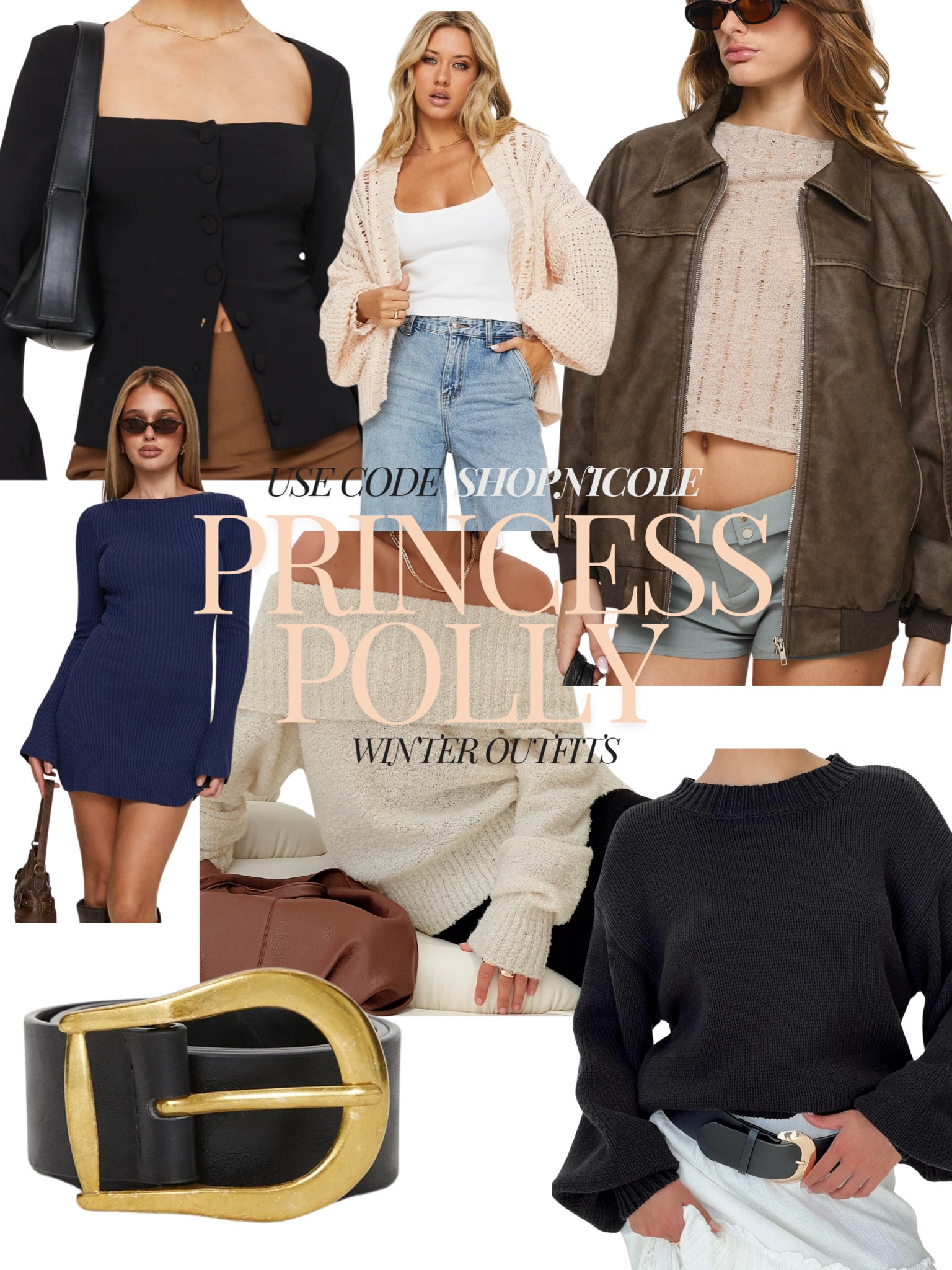 Princess Polly Winter Outfits!! 🤍

Use code SHOPNICOLE for 20% off your order!! 

#LTKWatchNow #LTKGiftGuide #LTKStyleTip