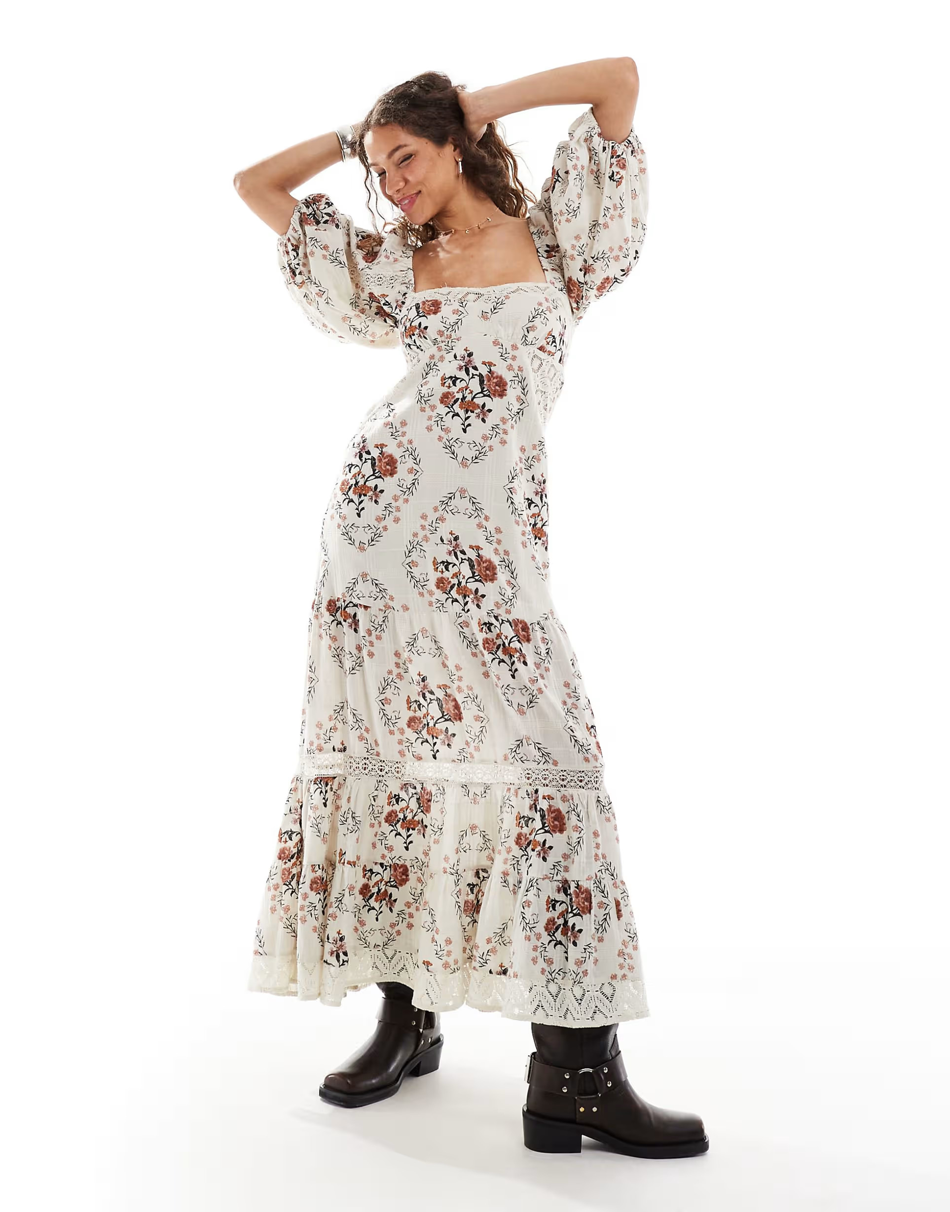 Free People eyelet maxi dress in white | ASOS (Global)