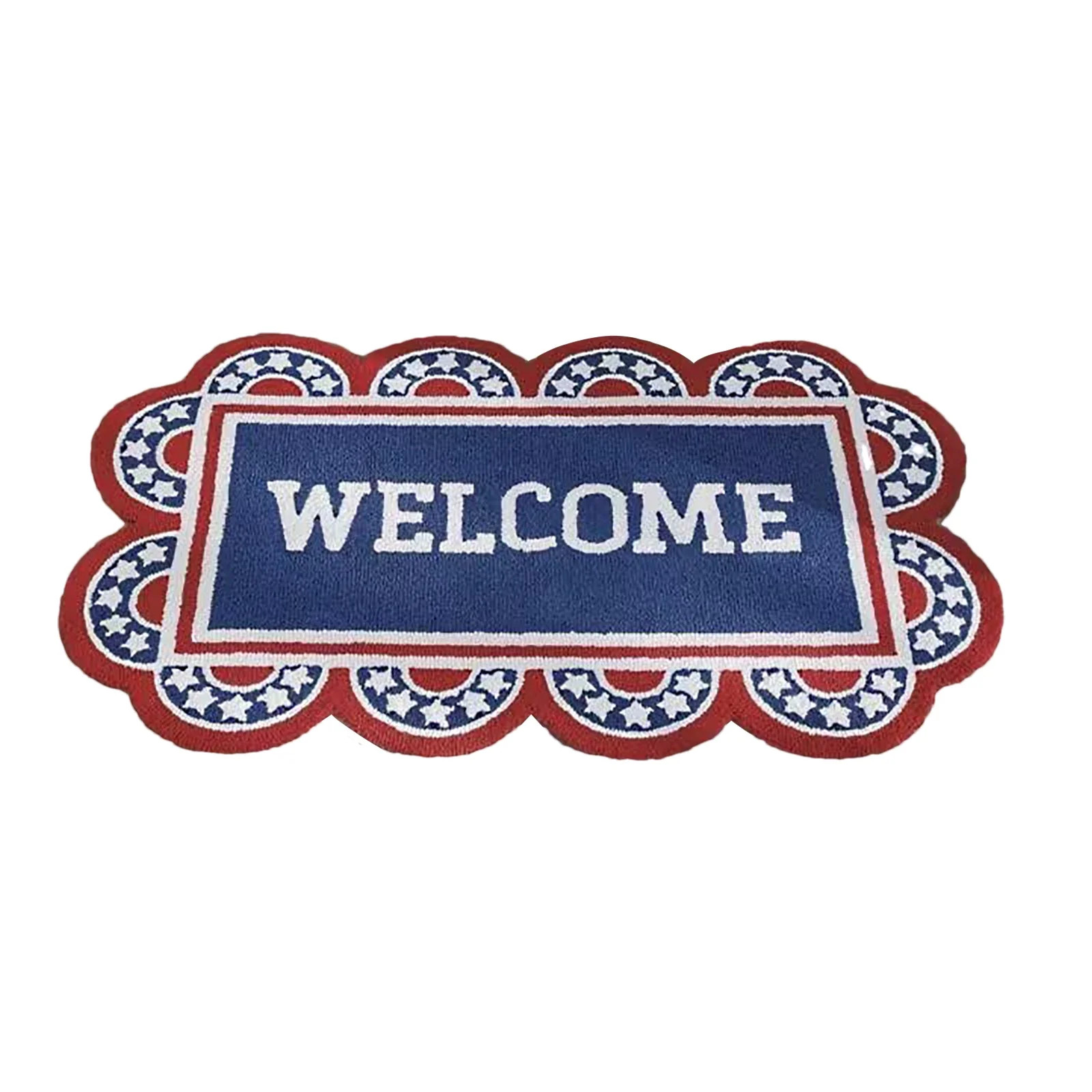 Leutsin 4th of July Patriotic Doormat, Red White Blue Stars & Stripes Welcome Mat, Non-Slip Entry... | Walmart (US)
