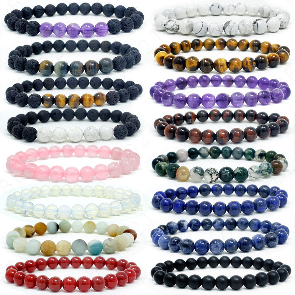 Details about   Bracelet Handmade Natural Gemstone Beads Round Stretch Healing Reiki 8mm
					
	... | eBay US
