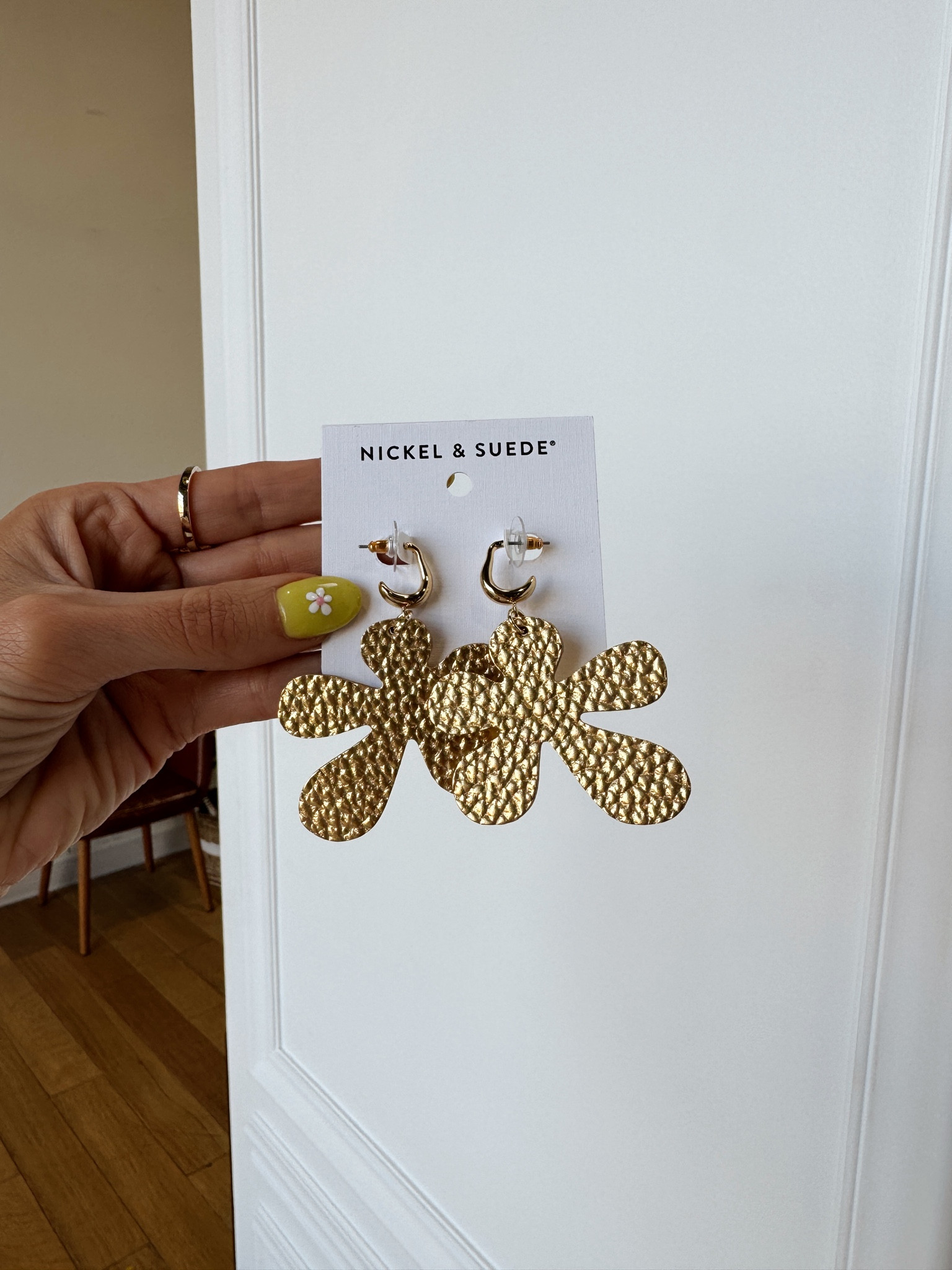 Hammered gold leather- super lightweight and under $40