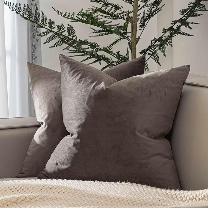 JUSPURBET Throw Pillow Covers Set of 2 Decorative 26x26 Velvet Pillow Covers for Couch Sofa Bed S... | Amazon (US)