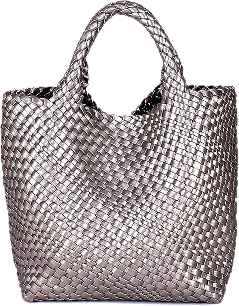 Fashion Woven Bag Shopper Bag Travel Handbags and Purses Women Tote Bag Large Capacity Shoulder Bags | Amazon (US)