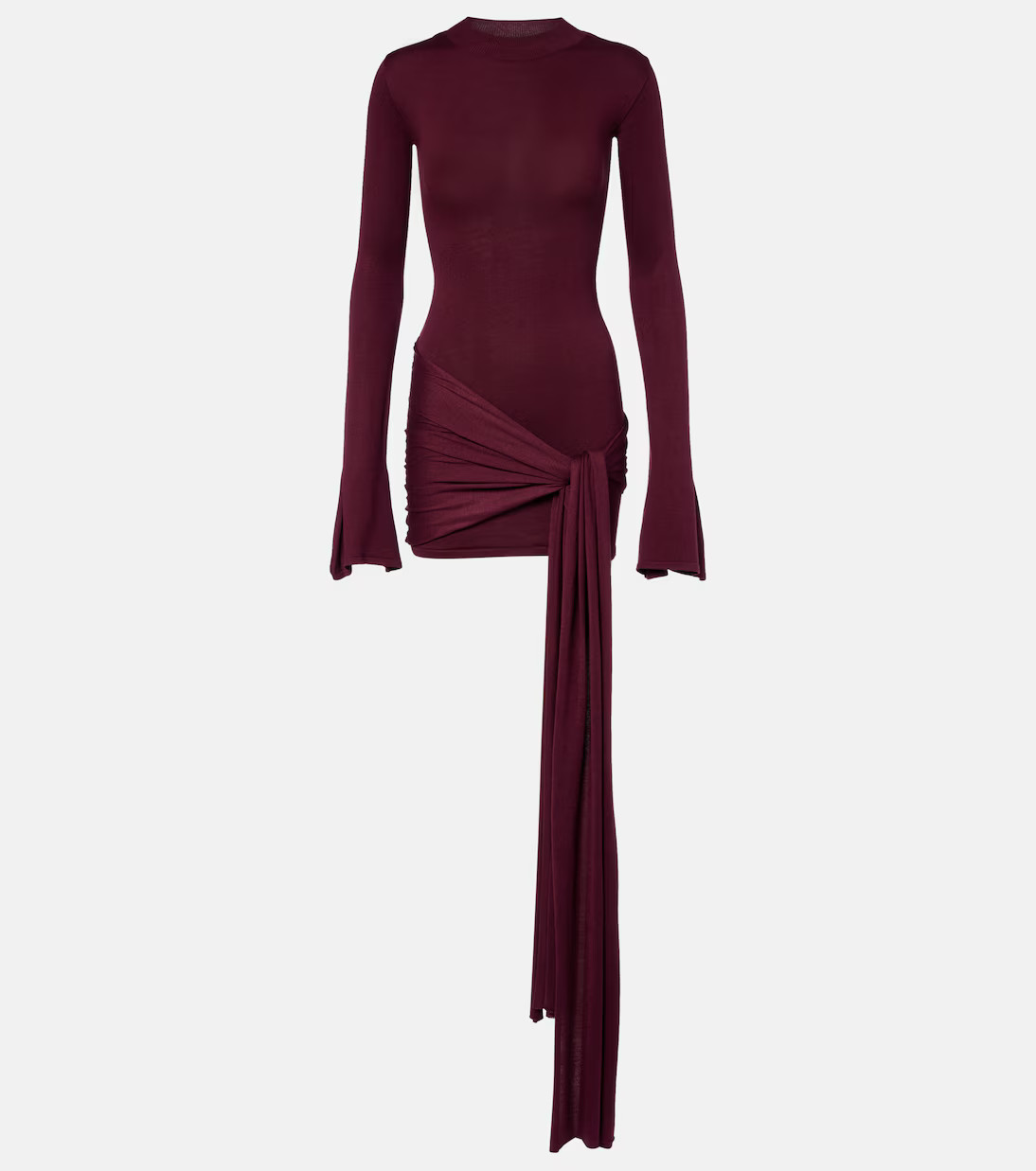 Draped silk-blend jersey minidress | Mytheresa (US/CA)