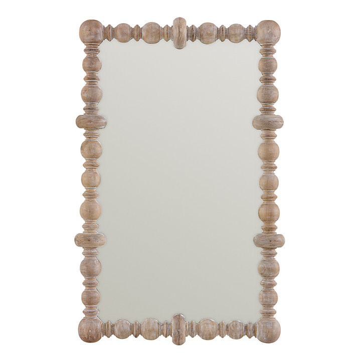 Peyton Mirror with Hand Carved Mango Wood & Whitewash Finish | Ballard Designs, Inc.