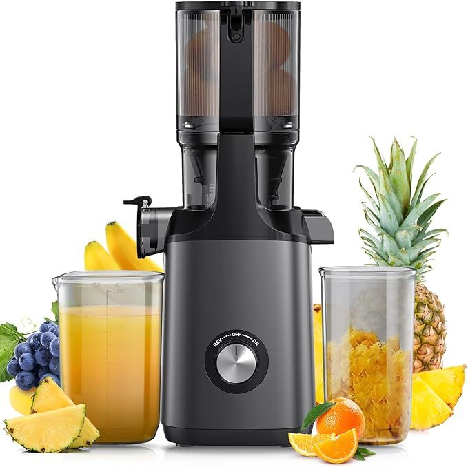 Cold Press Juicer, JoyBear Slow Masticating Machines with 4.3" Extra Large Feed Chute Fit Whole F... | Amazon (US)