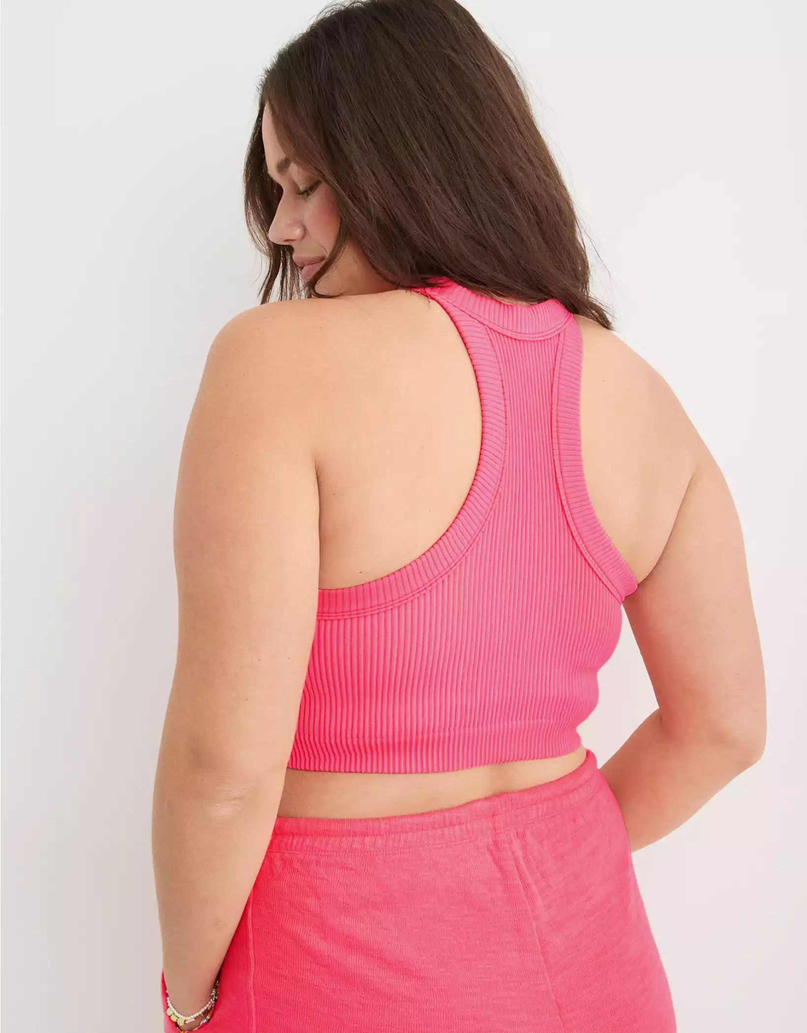 Aerie Seamless High Neck Longline Bralette | Aerie