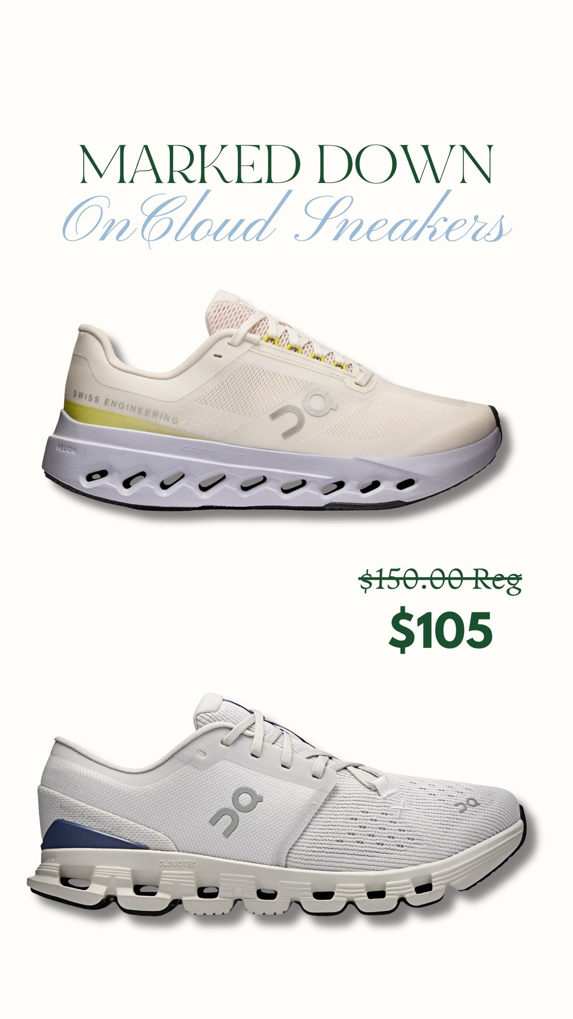 On cloud sneakers $50 off now! Love these colors!!

#LTKdayinmylife #LTKfitnessgoals #LTKSeasonal