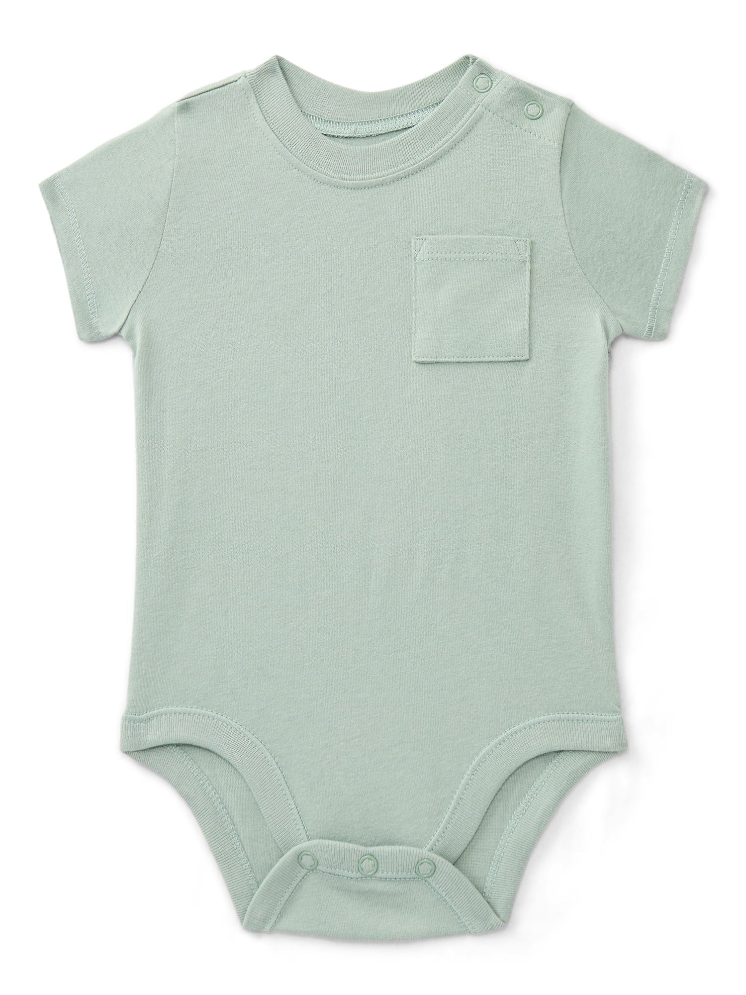 Wonder Nation Baby Boys Pocket Bodysuit with Short Sleeves, Sizes 0M-24M | Walmart (US)