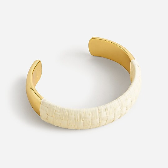 Open-cuff raffia bangle | J. Crew US