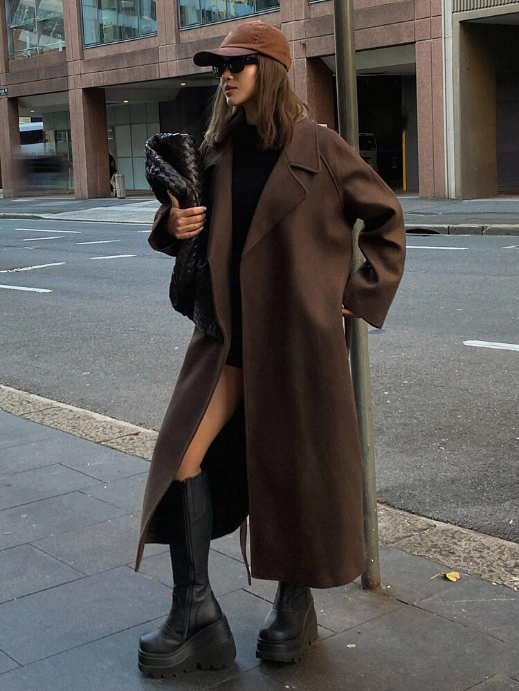 DAZY Women's Fashionable & Versatile Overcoat, Autumn/Winter | SHEIN