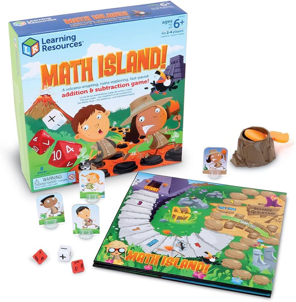 Learning Resources Math Island Addition & Subtraction Game, Elementary Math, Teaching Toys, Child... | Amazon (US)