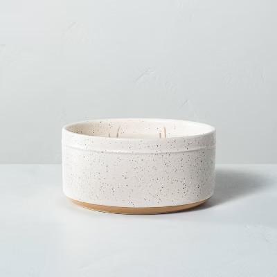 25oz Sandalwood & Clay 4-Wick Speckled Ceramic Seasonal Candle - Hearth & Hand™ with Magnolia | Target