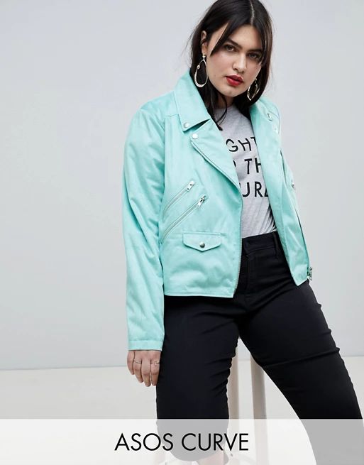 ASOS DESIGN Curve ultimate suedette biker jacket | ASOS US