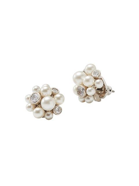 Goldplated Faux Pearl Cluster Studs | Saks Fifth Avenue