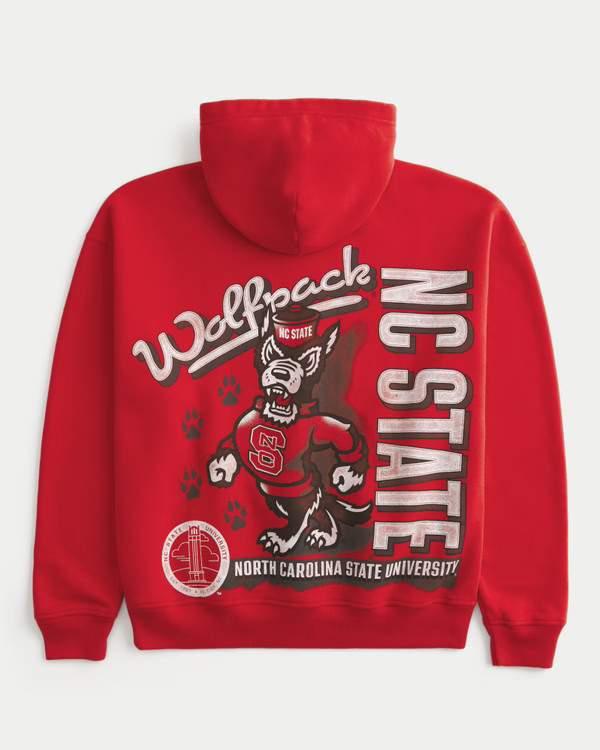 Men's Boxy North Carolina State University Wolfpack Graphic Hoodie | Men's Graphics Shop | Hollis... | Hollister (US)