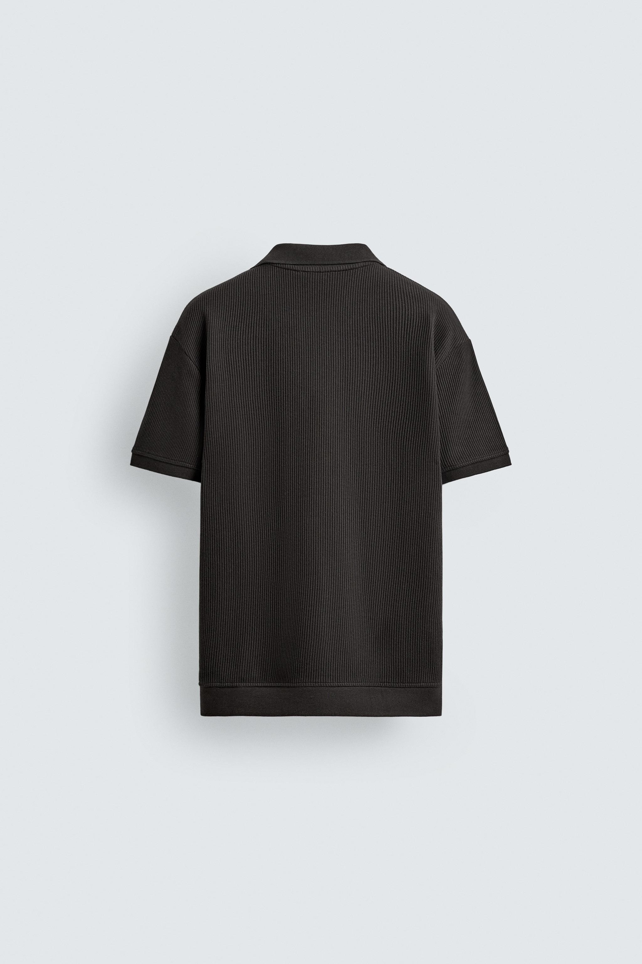 VERTICAL TEXTURED POLO SHIRT | Zara UK