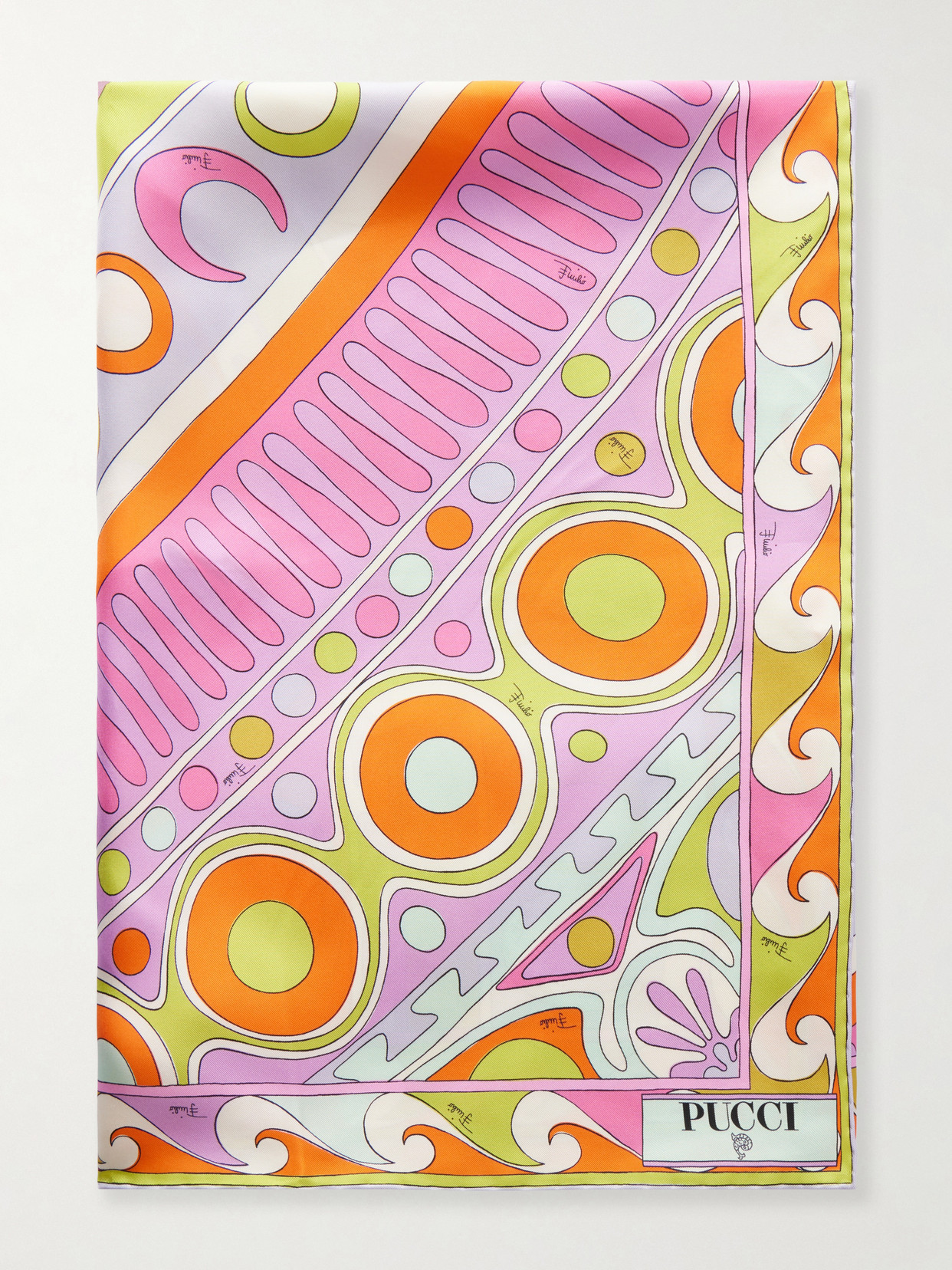 PUCCI - Printed Silk-twill Scarf - Pink | NET-A-PORTER (US)