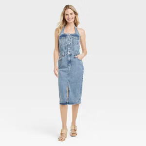 Women's Denim Midi Dress - Universal Thread™ Medium Wash | Target