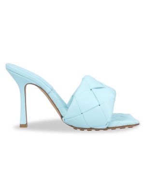 Bottega Veneta Women Lido Padded Mule In Blue Lambskin | Saks Fifth Avenue OFF 5TH