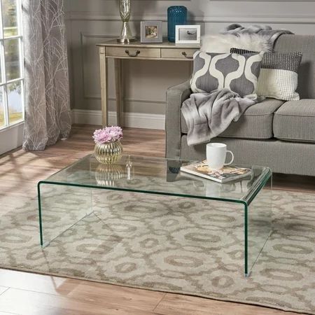 39.25 Clear Contemporary Rectangular Coffee Table | Walmart (US)