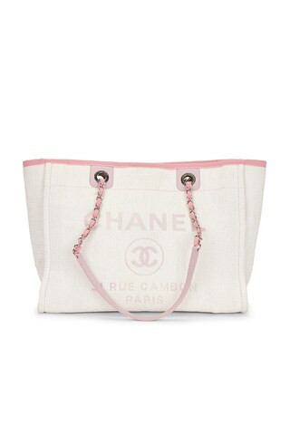 Chanel Small Deauville Tote Bag in Pink | FWRD 