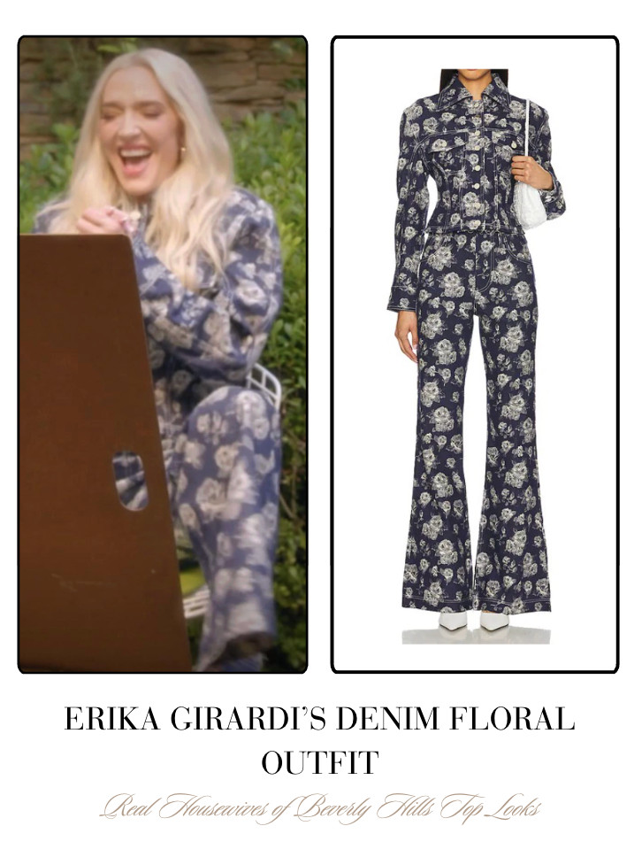 Erika Girardi's Denim Floral Outfit 

 