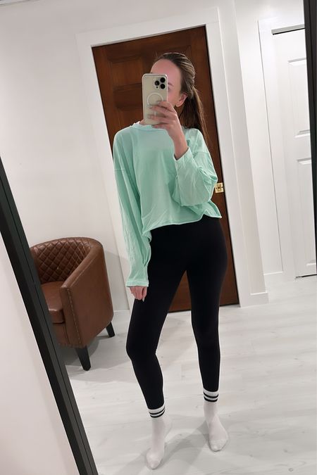 Comfy workout pieces for spring time 💚🌸☘️
.
.
Sized up in this top for a slouchier fit 
Leggings:: tts
.
.
Workout fit, athleisure, free people, lululemon, Amazon finds 

#LTKfindsunder50 #LTKSpringSale #LTKSeasonal