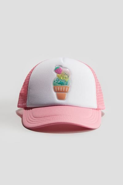 Printed Cap - Pink/ice cream cone - Kids | H&M US | H&M (US + CA)