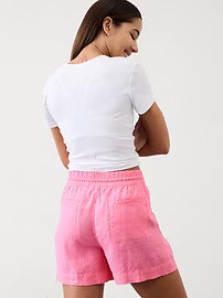Retreat Linen Mid Rise Short | Athleta