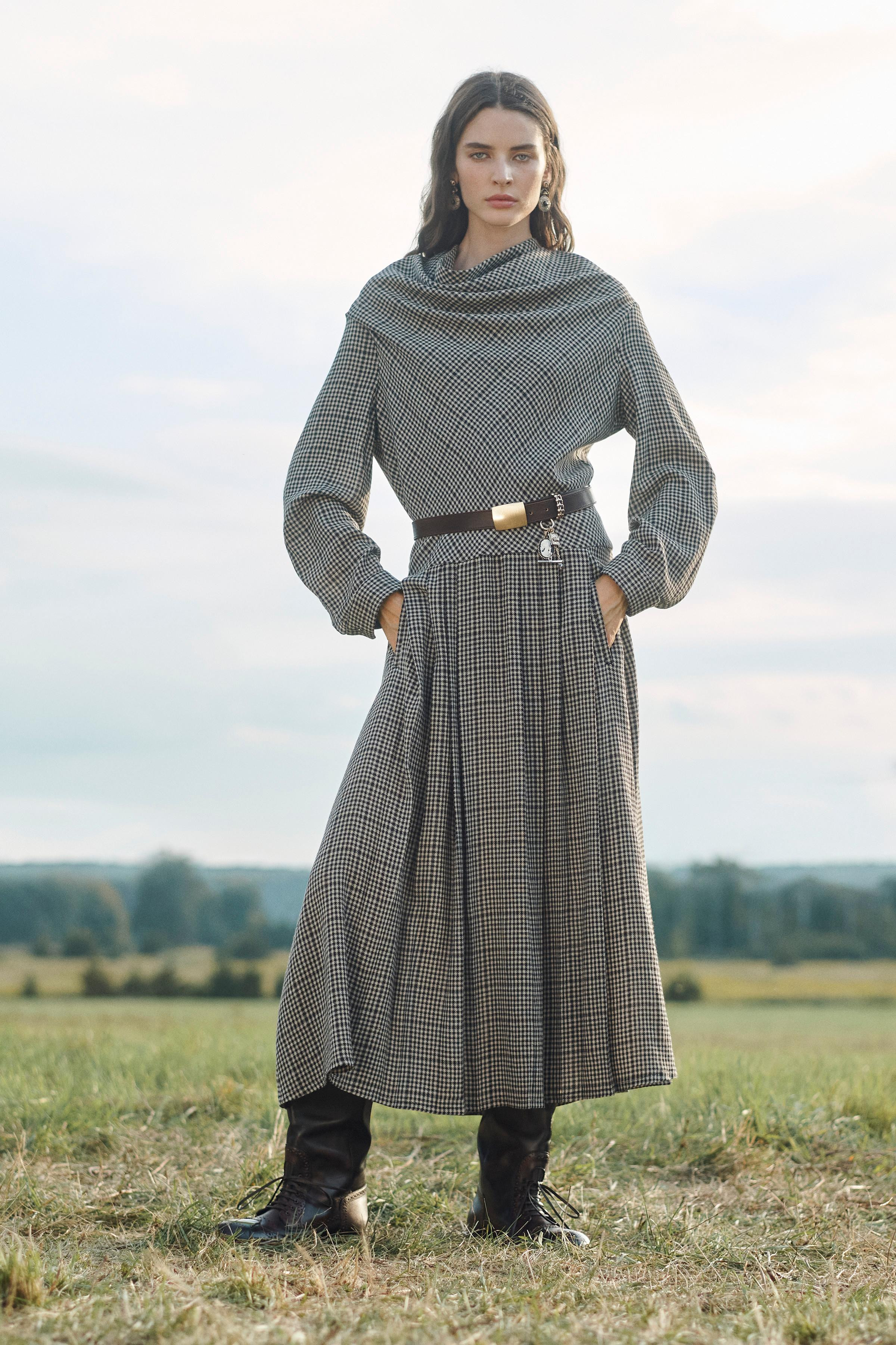 PLAID PLEATED DRESS LIMITED EDITION | Zara US