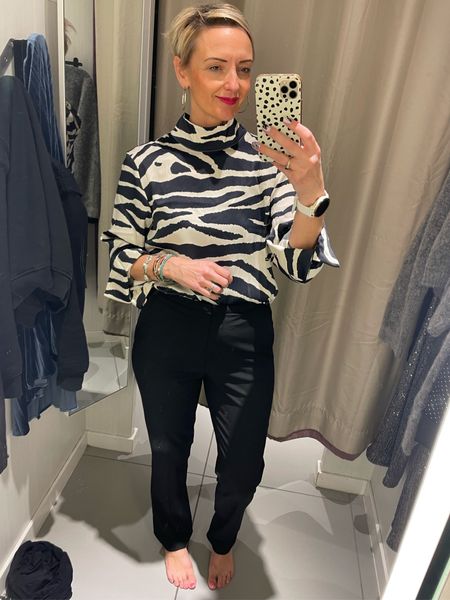 H&M mail I g the monochrome vibes for party season! This blouse was so relaxed and comfortable!

#LTKparties #LTKover40 #LTKstyletip