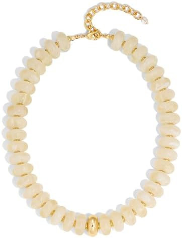 Beaded necklace for Women Boho Bead Gemstone Chunky Necklace Big Bead Necklace Fashion Trendy Sum... | Amazon (US)