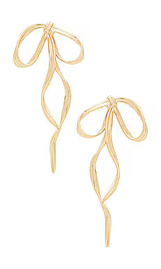 BRACHA Grand Bow Earrings in Gold from Revolve.com | Revolve Clothing (Global)