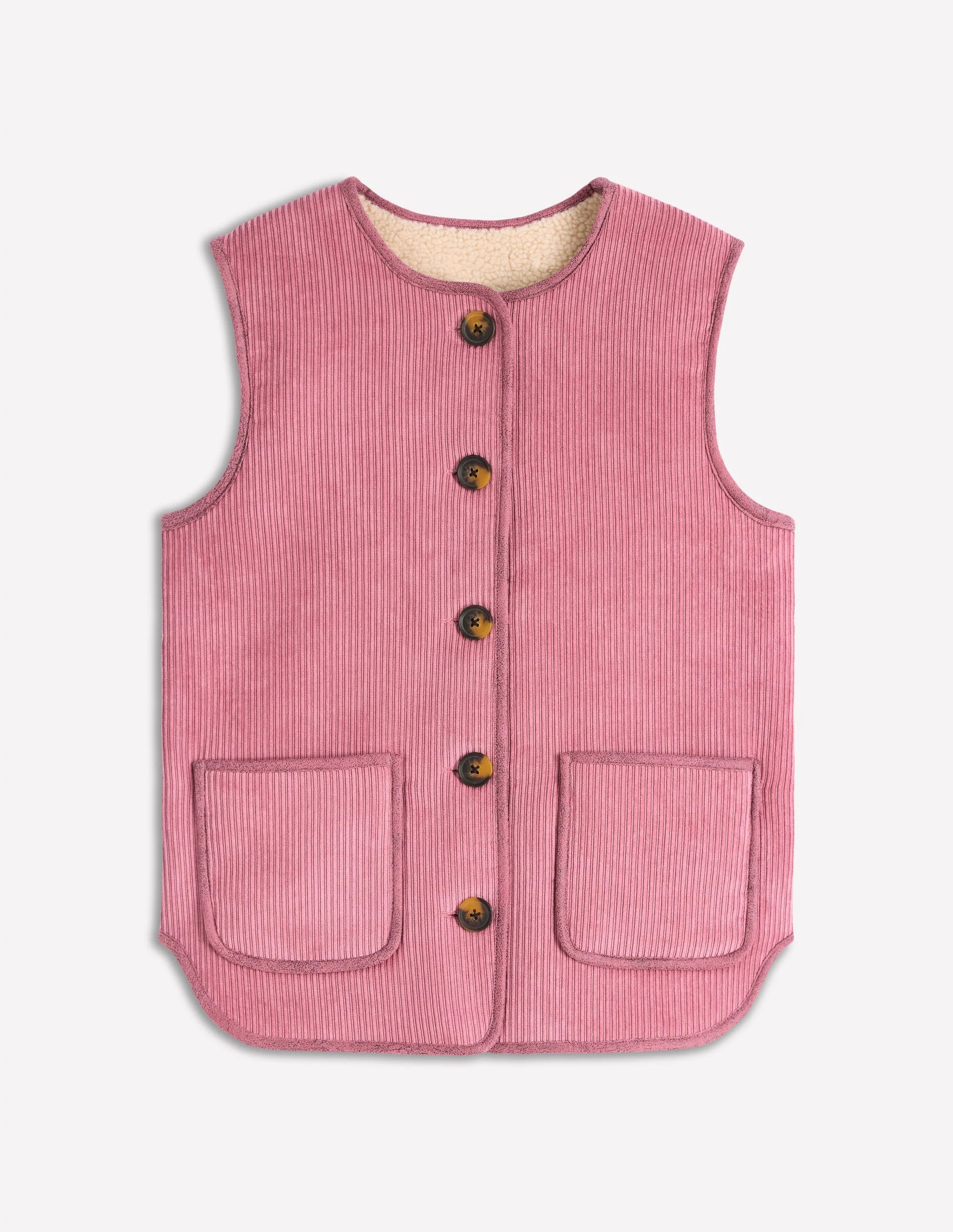 Clerkenwell Reversible Gilet-Light Pink, Natural | Boden (US)