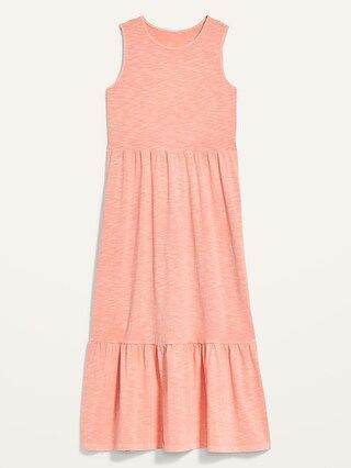 Fit &#x26; Flare Sleeveless Tiered Midi Dress for Women | Old Navy (US)