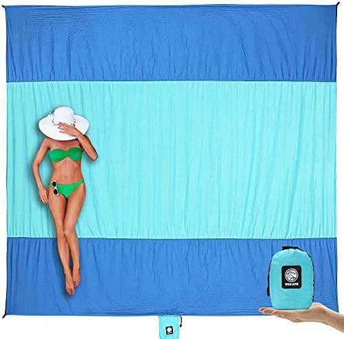 Wekapo Beach Blanket Sandproof, Extra Large Beach Mat, Big & Compact Sand Free Mat Quick Drying, ... | Amazon (US)