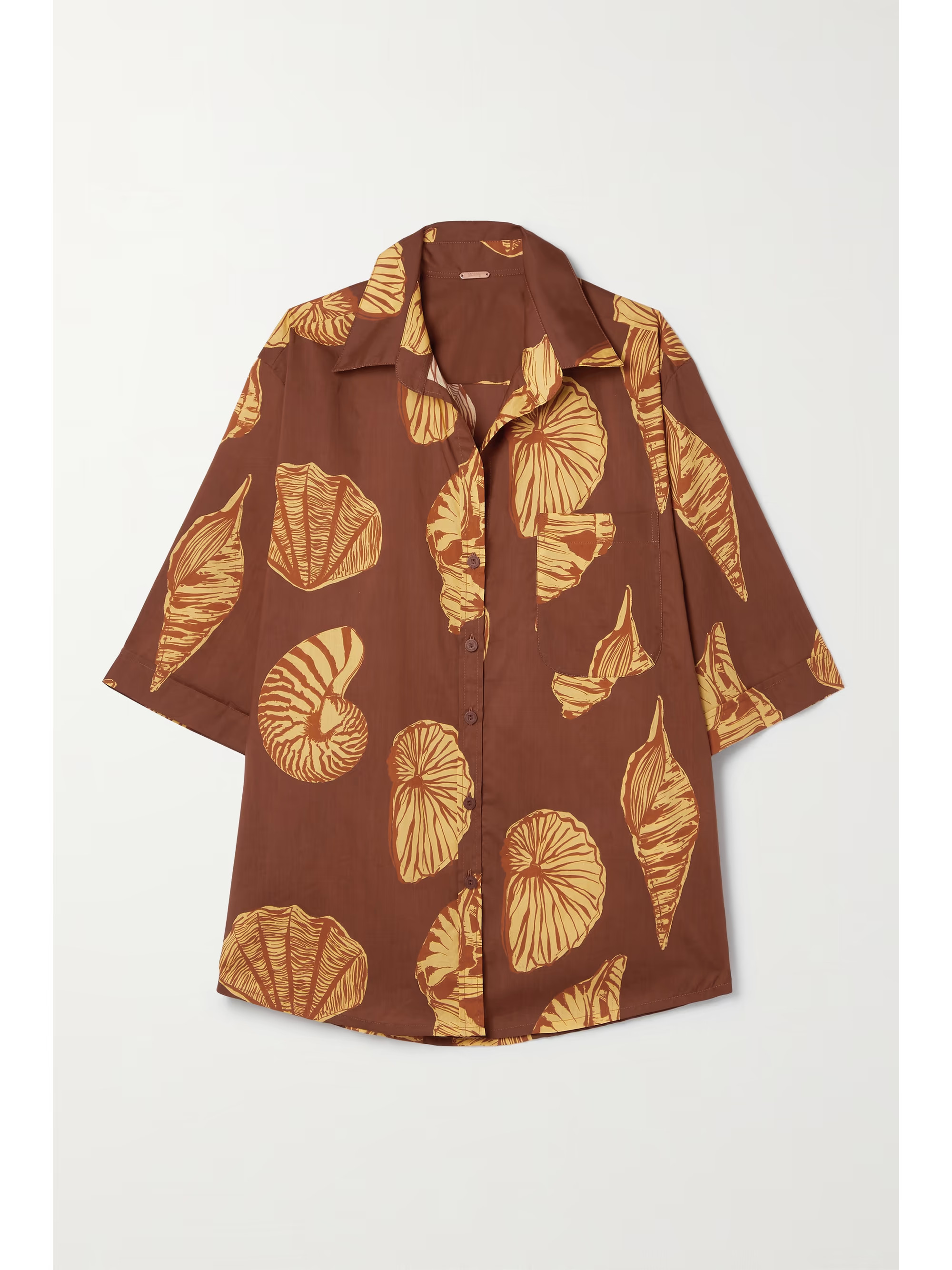 + NET SUSTAIN Hotel Laguna printed cotton-voile shirt | NET-A-PORTER (UK & EU)