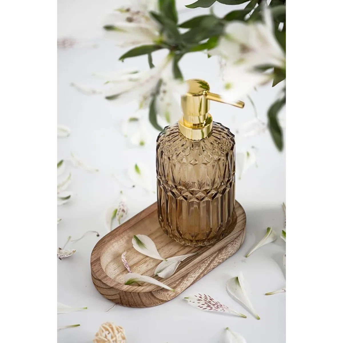 Clear Glass Soap Dispenser With ABS Plastic Pump, Crystal Lotion Dispensers For Kitchen Sink, Bat... | Wayfair North America