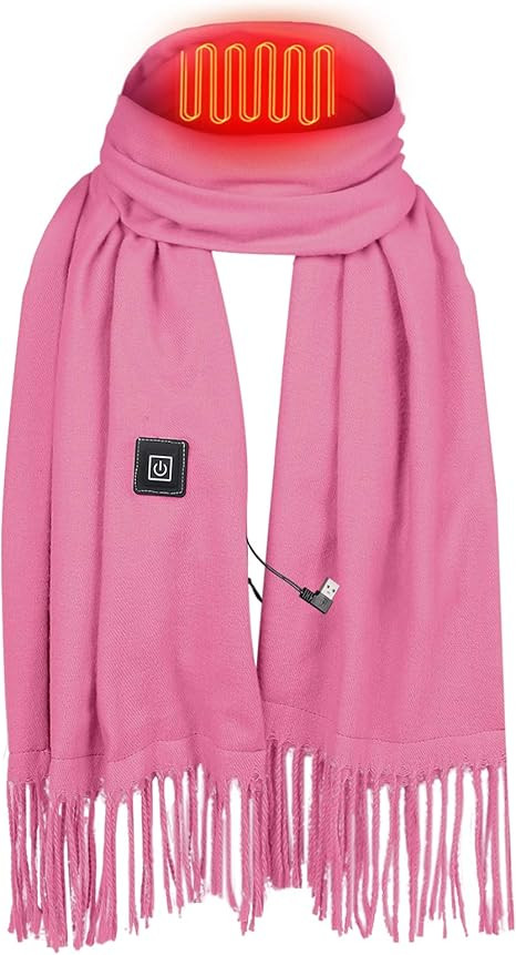 Electric Heated Scarf Women USB Heating Scarf with Neck Heating Pad Washable Shawl Soft Warm Neck... | Amazon (US)