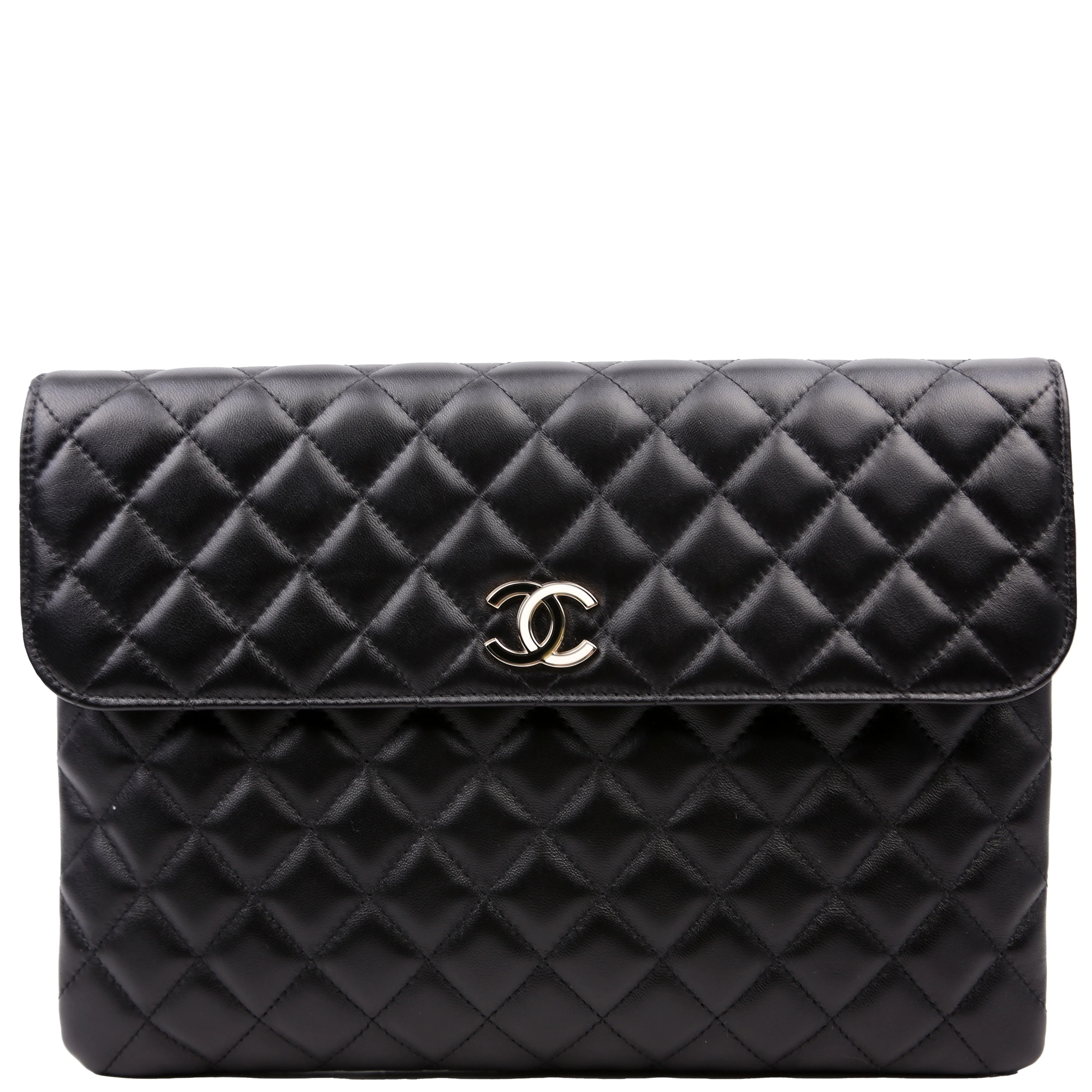 CC Quilted Flap Clutch 31M Black | Keeks Designer Handbags