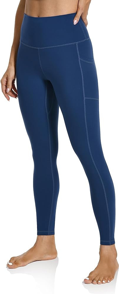 Colorfulkoala Women's High Waisted Yoga Pants 7/8 Length Leggings with Pockets | Amazon (US)