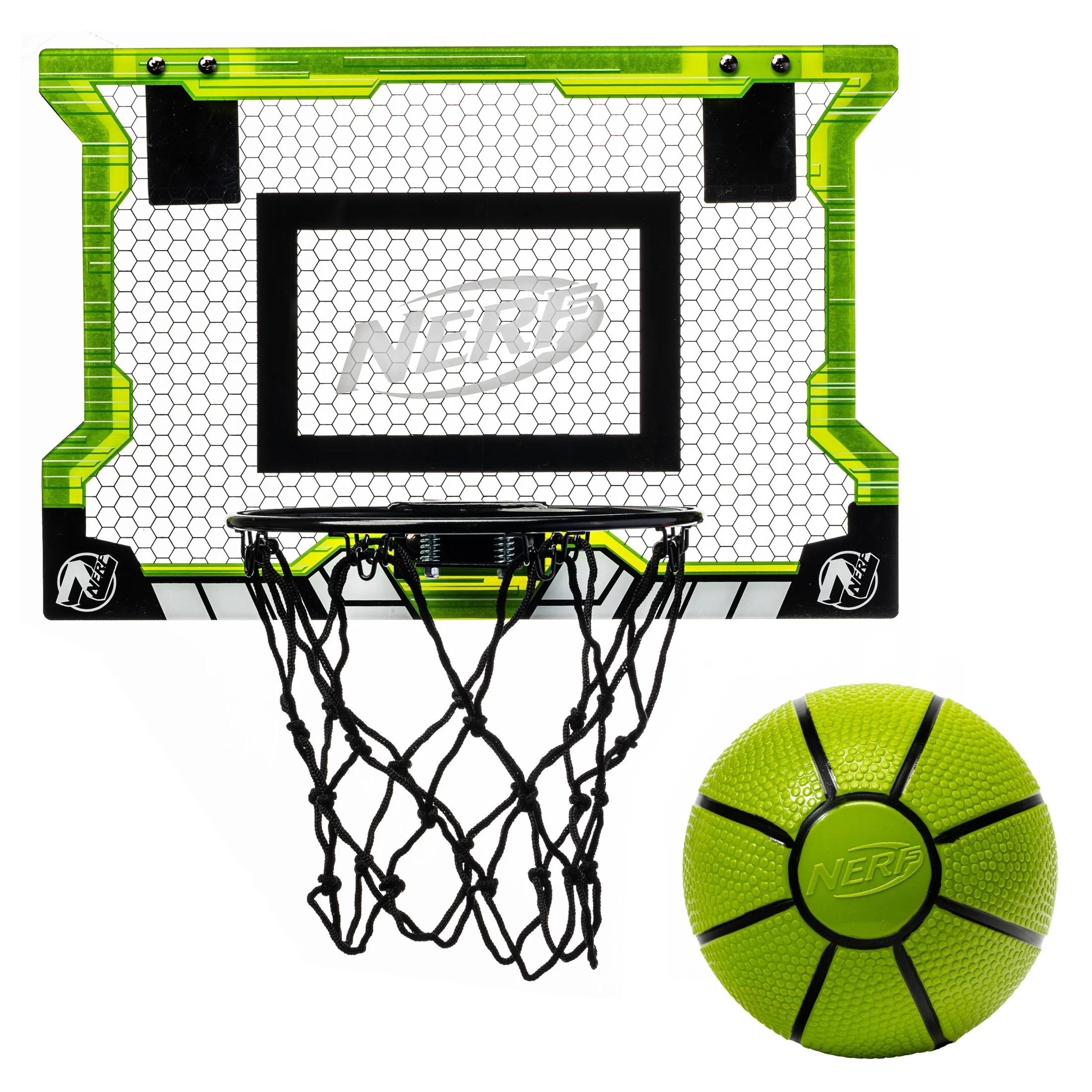 NERF Pro Hoop Basketball Set - Includes Mini Nerf Basketball - Steel Rim for Dunking - Over The D... | Walmart (US)