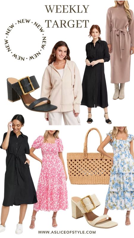 Beautiful floral midi dresses, sweater dress, neutral oversized hoodie, and some dressy sandals for when things start to warm up! You can never go wrong with these classic black dresses! I also love this straw tote as an accessory to add texture to your outfit. Women’s / dressy / casual / comfort / comfy / heel / handbag / church / tiered / linen shirtdress

#LTKfindsunder50 #LTKshoecrush #LTKfindsunder100